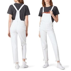 J Brand White Jules‎ Overalls Classic Ankle Denim Jumpsuit XS